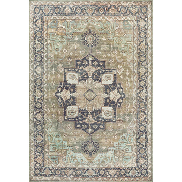 Maris Ornate Medallion Washable Area Rug